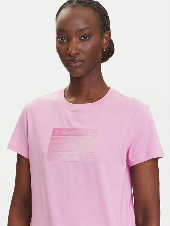 Tommy Jeans Tommy Jeans Тишърт Gradient Flag DW0DW20905 Розов Regular Fit
