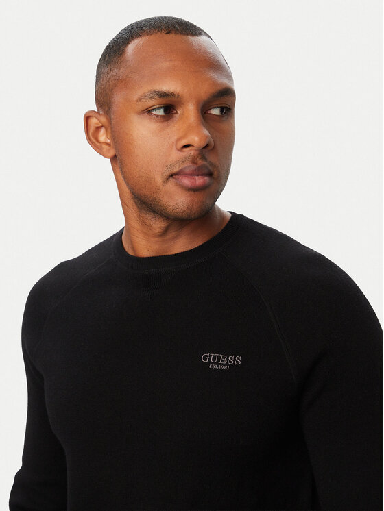 Guess Guess Pullover M6BR13 Z1361 Schwarz Regular Fit