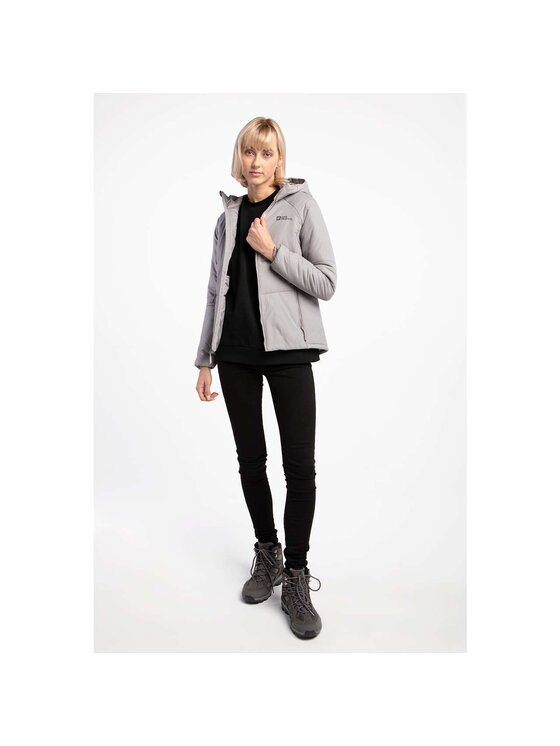 Jack Wolfskin Jack Wolfskin Kurtka zimowa BERGLAND INS HOODY W 1207221_2174 Szary Classic Fit