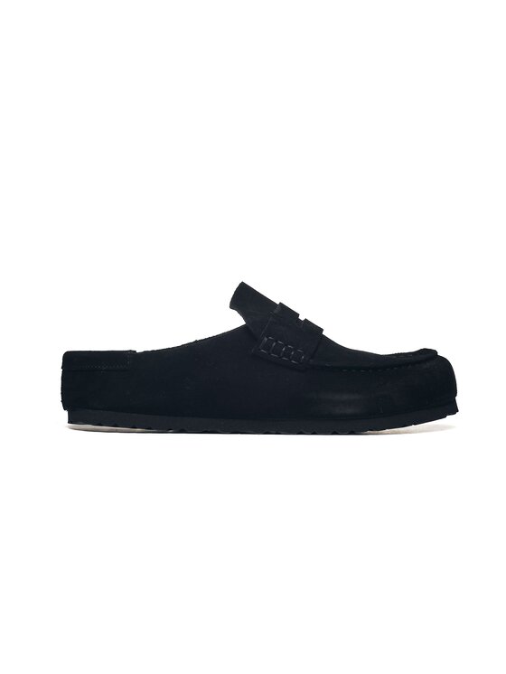 Birkenstock Birkenstock Klapki Naples Wrapped Suede Leather Czarny