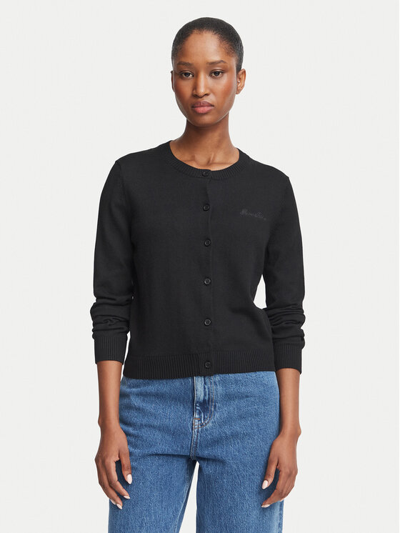 Guess Jeans Guess Jeans Pletena jopica W6BR02 Z1245 Črna Regular Fit