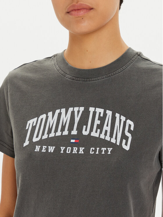 Tommy Jeans Tommy Jeans Тишърт Varsity DW0DW19826 Сив Regular Fit