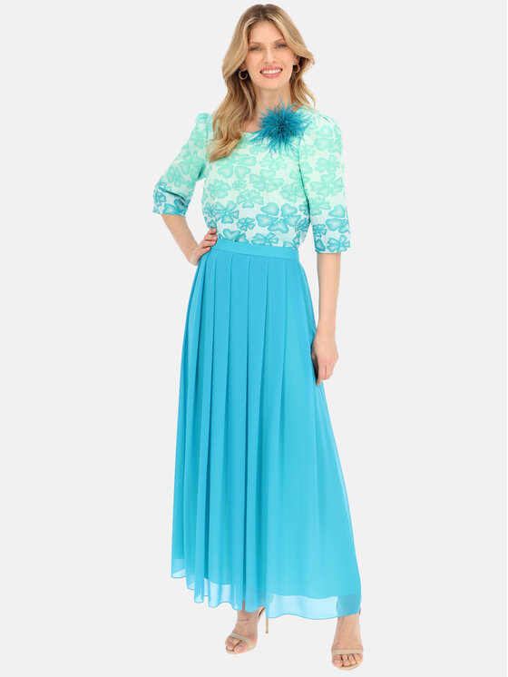 L’AF L’AF Spódnica maxi Ida Niebieski Regular Fit