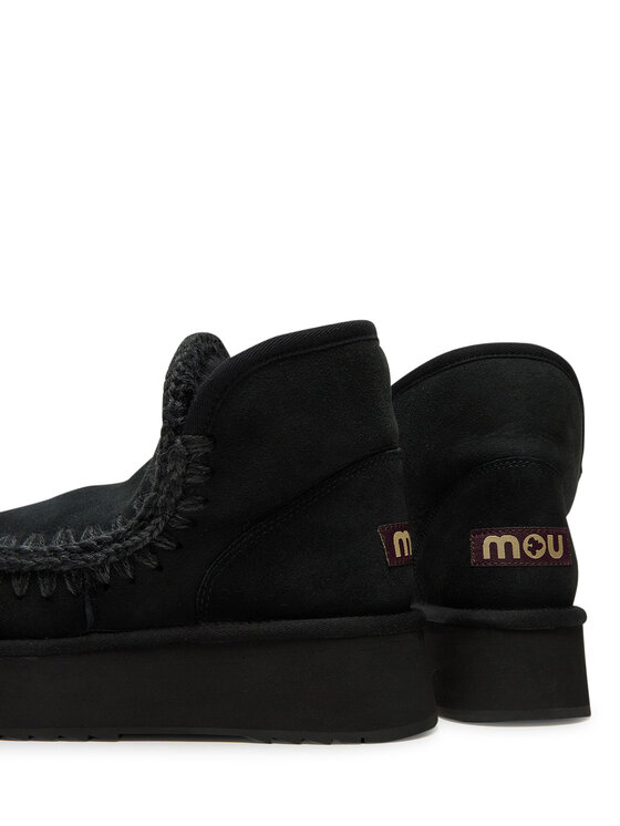 Mou Mou Μπότες Χιονιού Mini Eskimo Platform Boot FW681000A Μαύρο