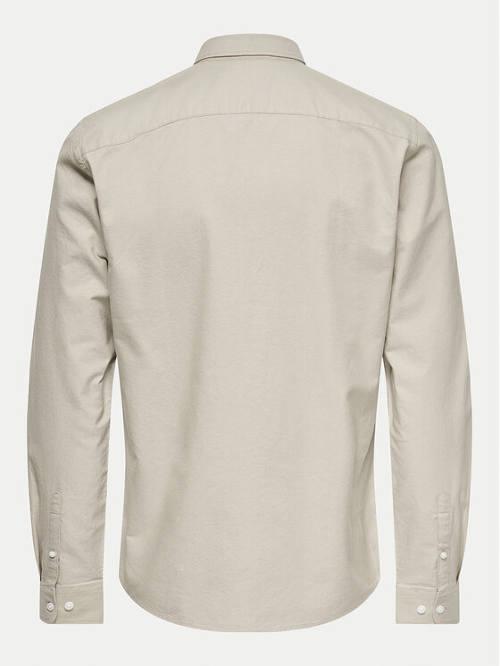 Only & Sons Only & Sons Camicia Alvaro 22006479 Beige Slim Fit
