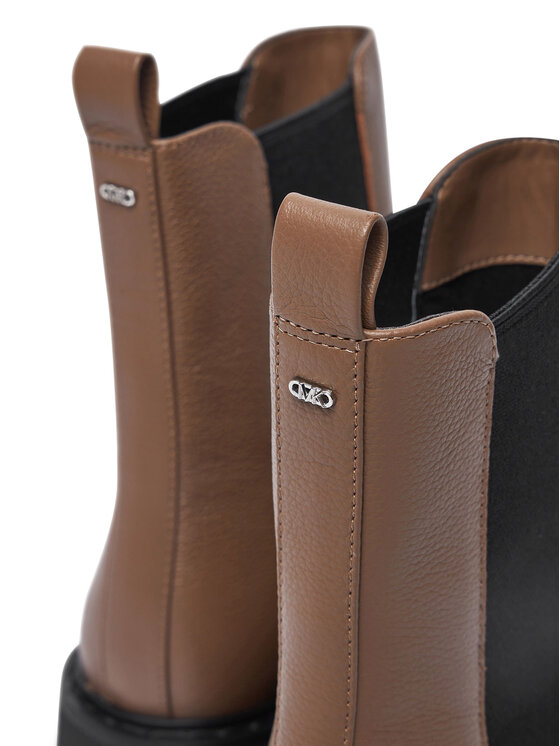MICHAEL Michael Kors MICHAEL Michael Kors Kotníková obuv s elastickým prvkem Asher 40F4ASFE5L Hnědá