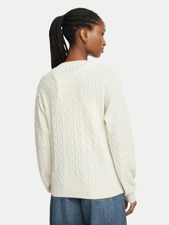 Tommy Hilfiger Tommy Hilfiger Cardigan UW0UW06630 Crem Relaxed Fit