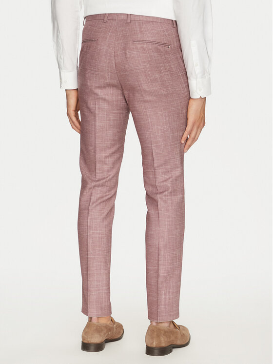 BOSS BOSS Spodnie materiałowe H-Genius-251 50535685 Różowy Slim Fit