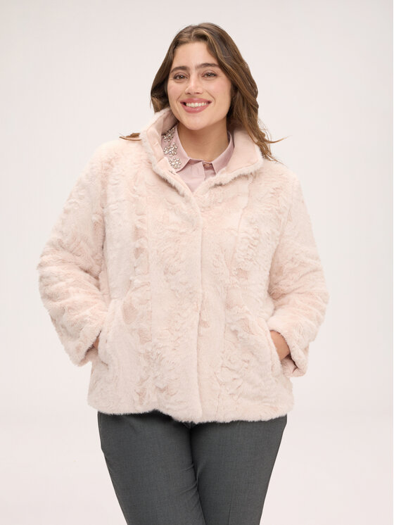 Fiorella Rubino Fiorella Rubino Cappotto invernale F054T001607N006 Rosa Regular Fit