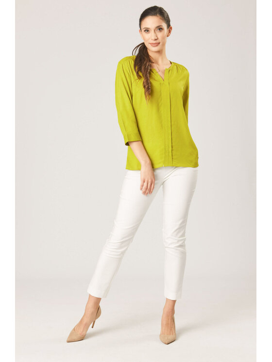 QUIOSQUE QUIOSQUE Halenka STRUCTURE BLOUSE Zelená Regular Fit