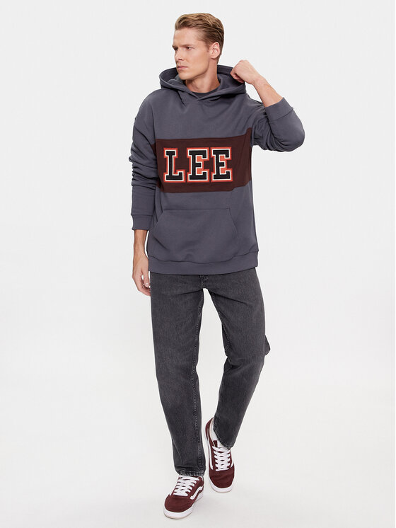 Lee Lee Bluza 112342477 Granatowy Loose Fit