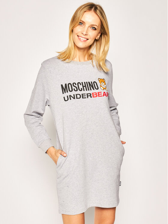 MOSCHINO Underwear Swim Sukienka dzianinowa A1714 9012 Szary