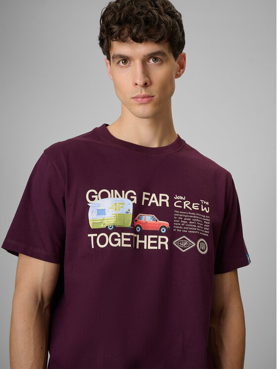 4F 4F T-Shirt NATURE’S TRAIL Fioletowy Regular Fit