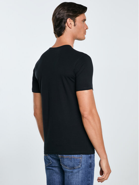 BIG STAR BIG STAR T-Shirt SUPICLASSIC Czarny Slim Fit