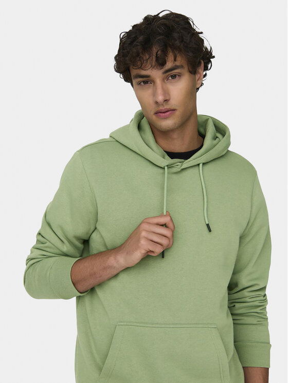 Only & Sons Only & Sons Felpa Cares 22018685 Verde Regular Fit
