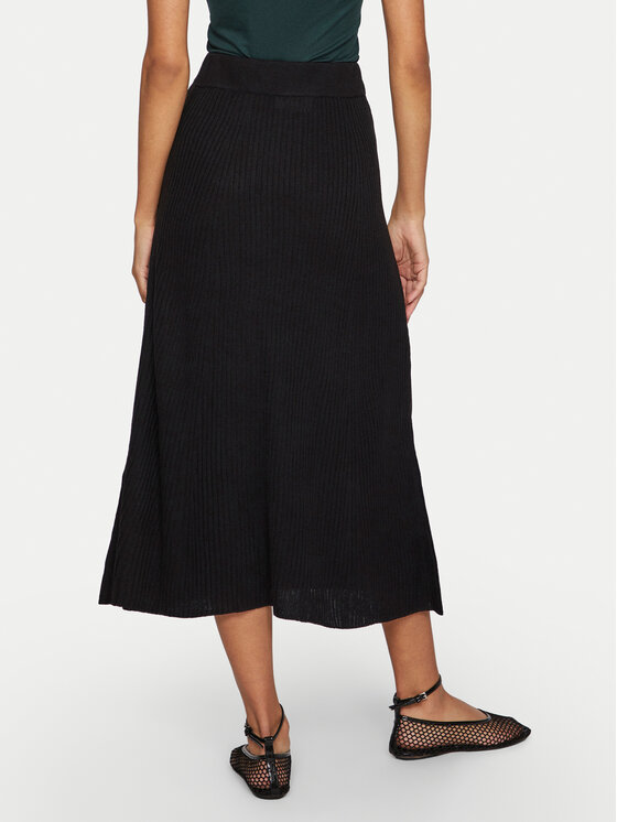 Vila Vila Midi krilo Olina 14098891 Črna Regular Fit