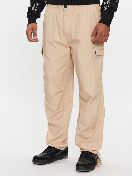 Férfi Cargo nadrág Calvin Klein Jeans, Méret: XL, Bézs, Essential Regular Cargo Pant J30J324692