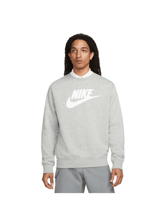 Nike Nike Felpa Sportswear Club Fleece Grigio Regular Fit