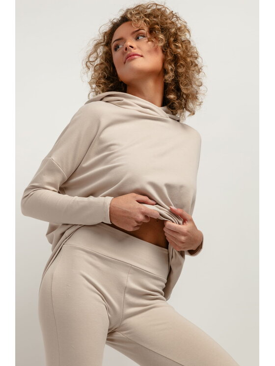 Tessita Tessita Spodnie dresowe T382 Beżowy Slim Leg