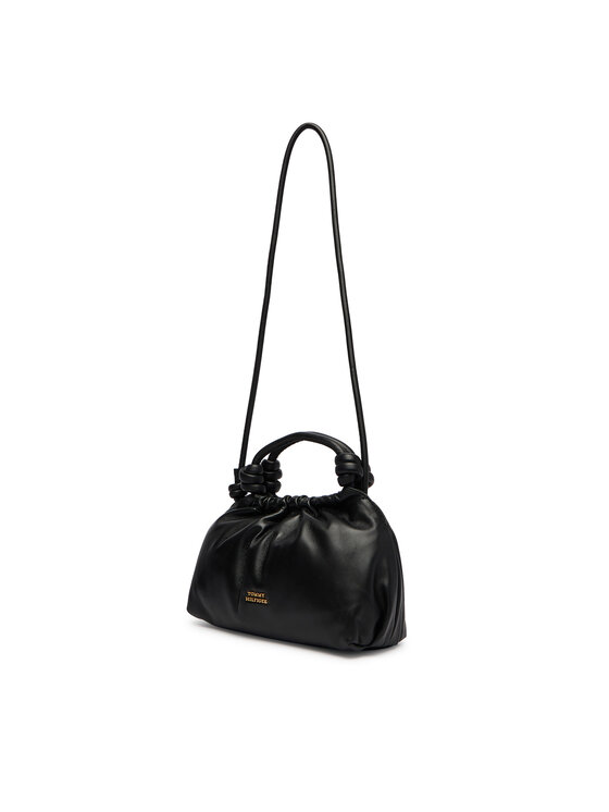 Tommy Hilfiger Tommy Hilfiger Kabelka Th Soft Leather Med Crossover AW0AW18369 Čierna