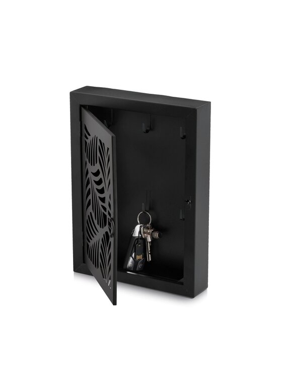 MIAhome MIAhome Wieszak Szafka na klucze metalowa 30x22x5 cm LAKLE Czarny