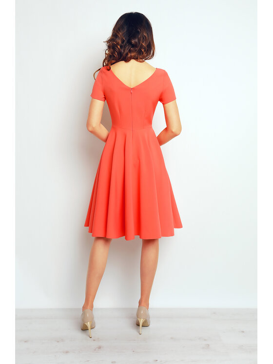 Infinite You Infinite You Sukienka letnia M091 Koralowy Basic Fit