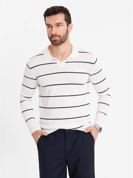 Ombre Ombre S dlouhým rukávem OM-POLS-0146 Bílá Regular Fit