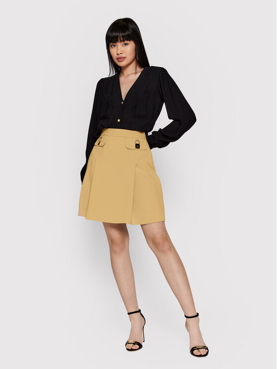 Gonna a trapezio GO-024-22E2-V260 Marrone Regular