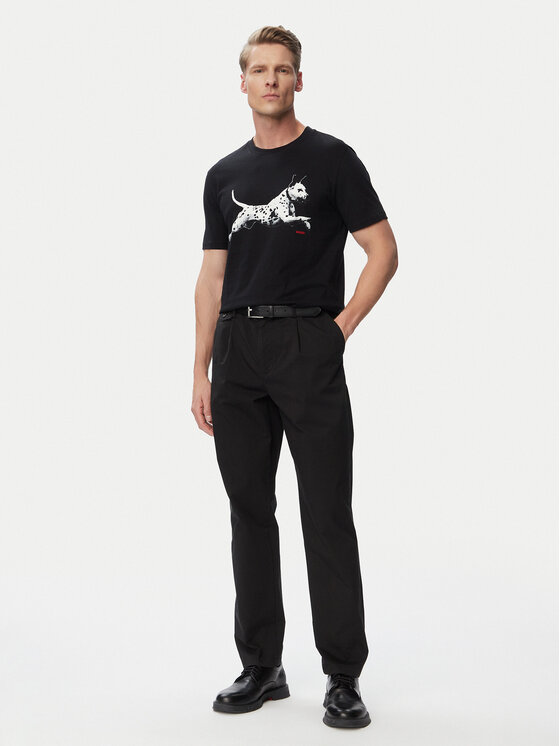 HUGO HUGO Majica Dirunn 50564143 Črna Regular Fit