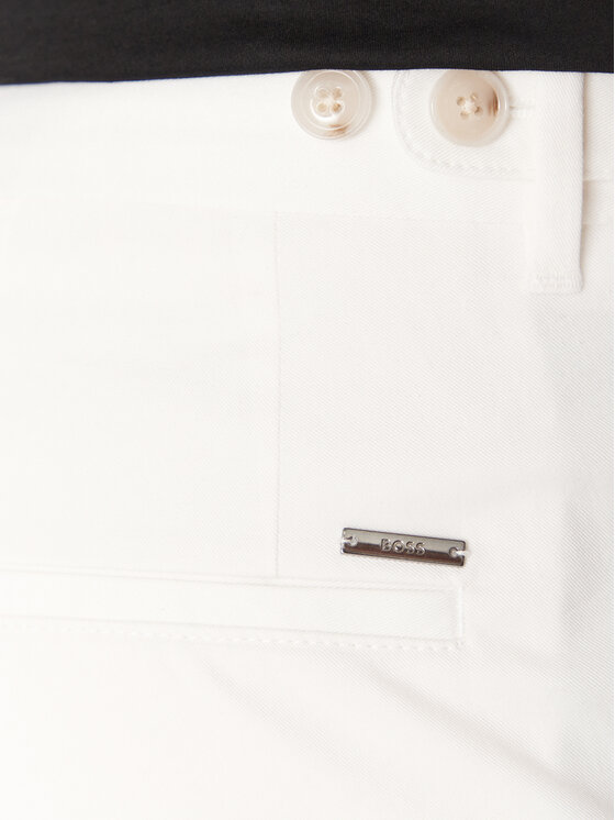 BOSS BOSS Öltöny nadrág C-Genius 50539970 Fehér Slim Fit