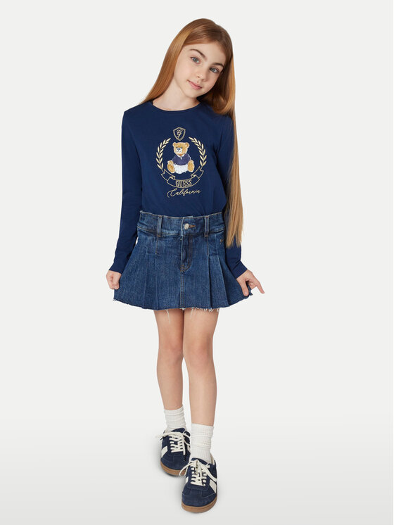 Guess Kids Bluzka J5BI26 J1314 Granatowy Regular Fit