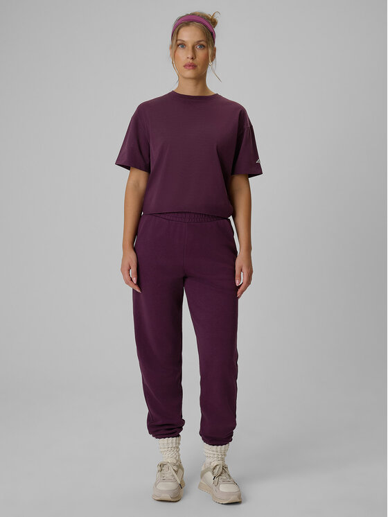 4F 4F Spodnie dresowe basic Fioletowy Regular Fit