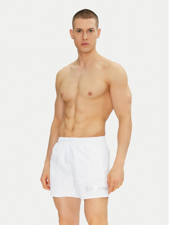 EA7 Emporio Armani EA7 Emporio Armani Pantaloni scurți pentru înot 7M000519 AF13049 M0076 Alb Regular Fit