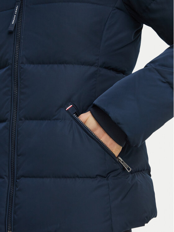 Tommy Hilfiger Tommy Hilfiger Пухено яке WW0WW51521 Тъмносин Regular Fit