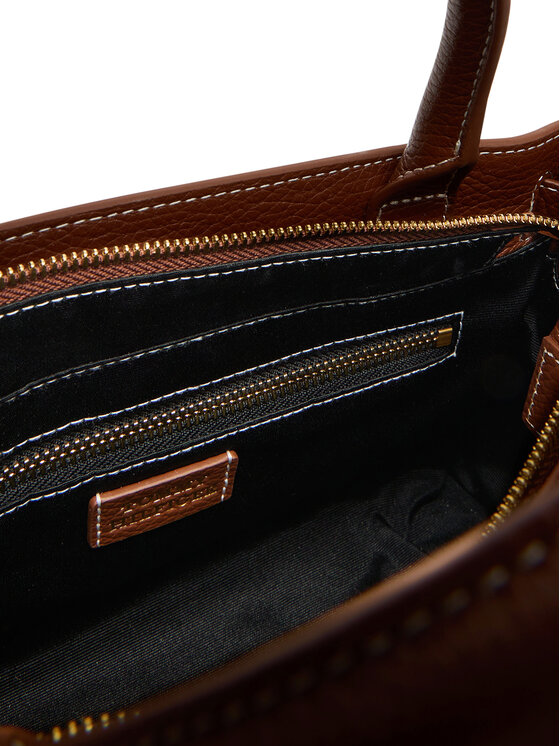 Tommy Hilfiger Tommy Hilfiger Ročna torba American Icon Mini Tote Leather AW0AW17926 Rjava