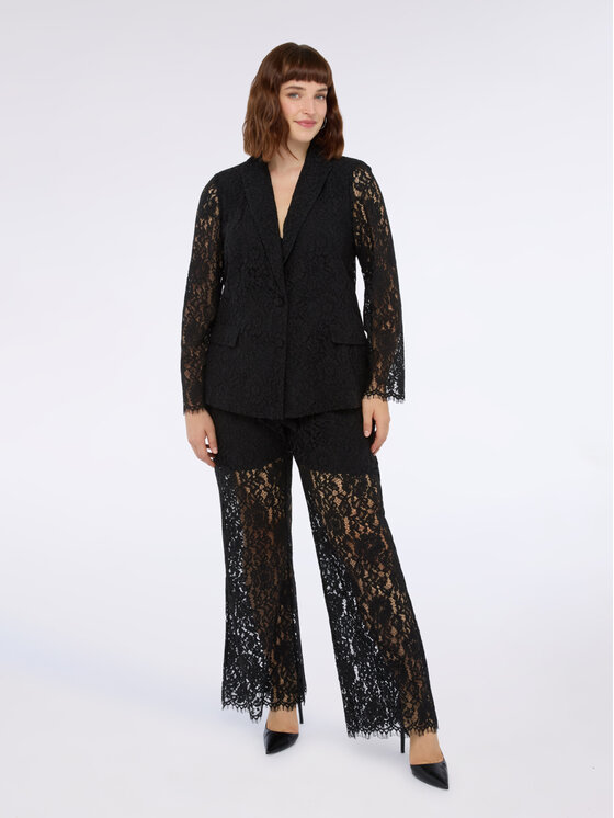 Fiorella Rubino Fiorella Rubino Spodnie materiałowe P020T005204N033 Czarny Regular Fit
