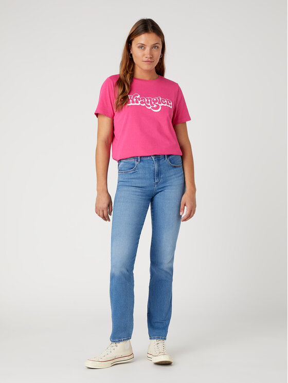 Wrangler Wrangler T-Shirt W7N4D3P62 112332090 Różowy Regular Fit