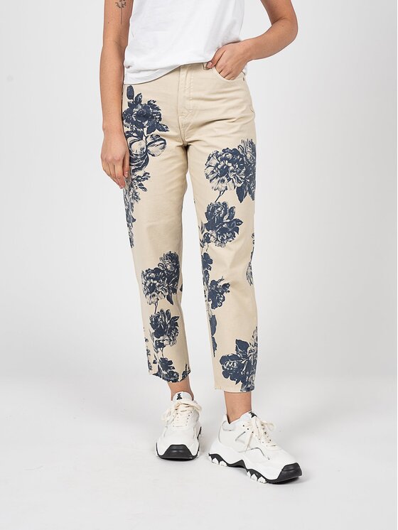 PINKO PINKO Παντελόνι υφασμάτινο 1J10T4 Y883 Λευκό Regular Fit