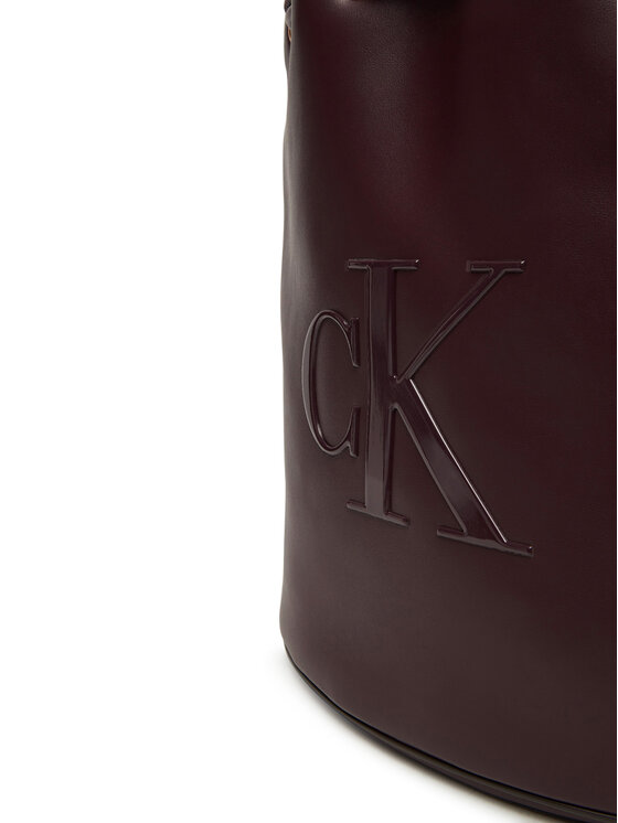 Calvin Klein Calvin Klein Kabelka Bold Ck Large Bucket Bag LV04F3232G Bordová