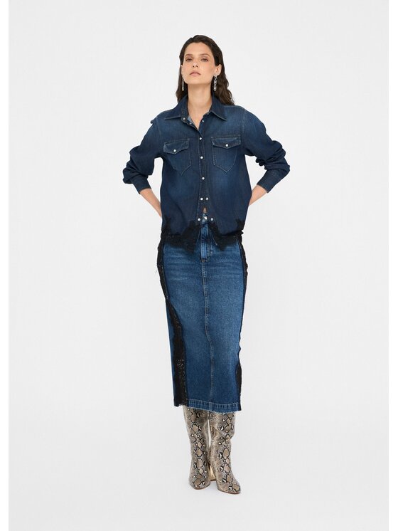 Liu Jo Liu Jo Gonna midi UF5217D029078940 Celeste Regular Fit