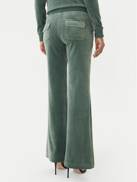 Juicy Couture Juicy Couture Donji dio trenerke Layla JCSEBJ001 Zelena Flared Leg