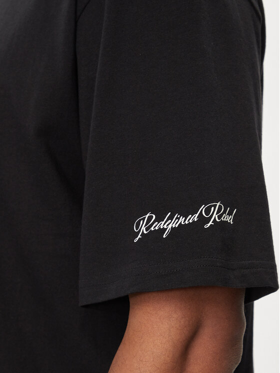 Redefined Rebel Redefined Rebel T-Shirt Pedro 221166 Schwarz Regular Fit