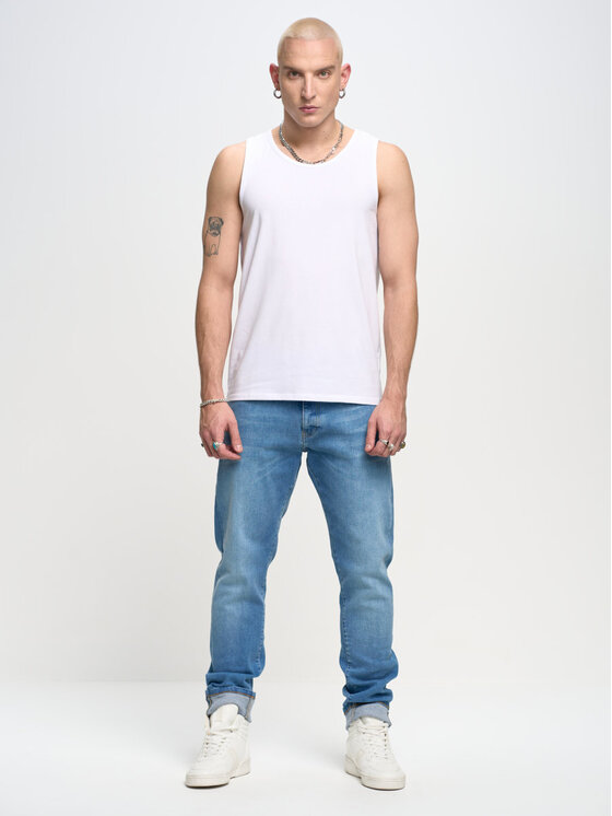 BIG STAR BIG STAR Top dero_101 Biały Slim Fit
