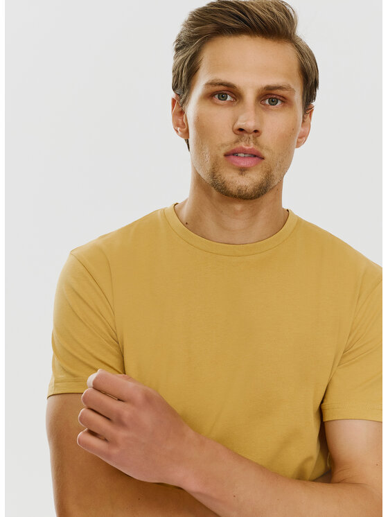 Pako Lorente Pako Lorente T-Shirt P24SF-TT-001 Żółty Regular Fit