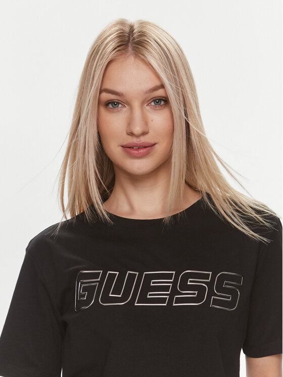 Guess Guess T-Shirt Kiara V4GI18 I3Z14 Schwarz Boxy Fit