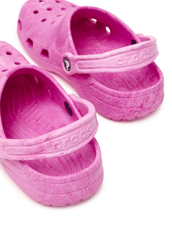 Crocs Crocs Klapki Kids' Classic Watercolor Marbled Clog 211602 Różowy