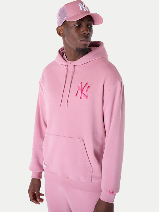 New Era New Era Суитшърт New York Yankees MLB League 60596174 Розов Regular Fit