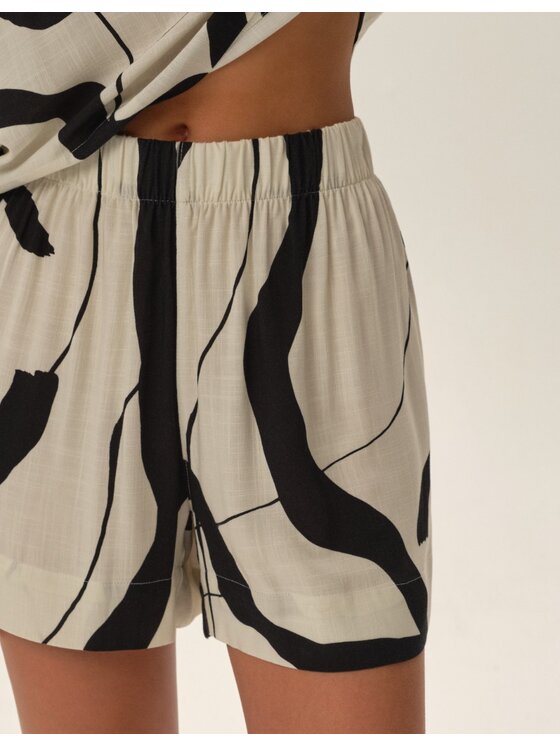 Esotiq Esotiq Piżama 42047 Biały Loose Fit