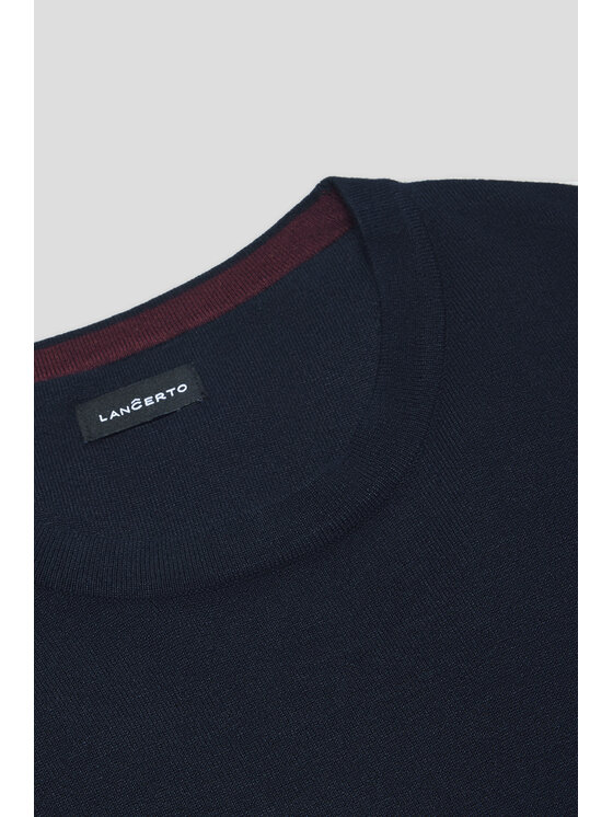 Lancerto Lancerto Sweter Geir SW073224000080 Granatowy Regular Fit
