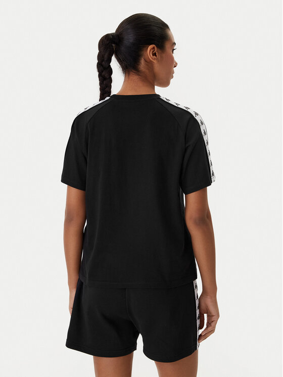 Kappa Kappa T-Shirt Banda Adi 371U6WW Černá Regular Fit